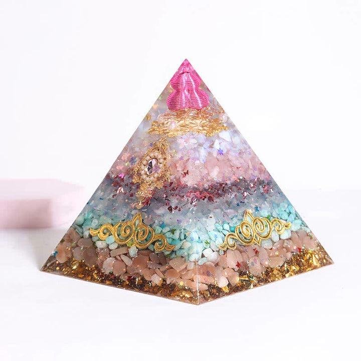 Olivenorma Piramide Orgonica Collettore di Energia Fatto a Mano da 12 cm