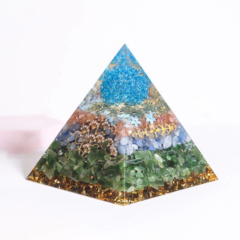 Olivenorma Piramide Orgonica Collettore di Energia Fatto a Mano da 12 cm