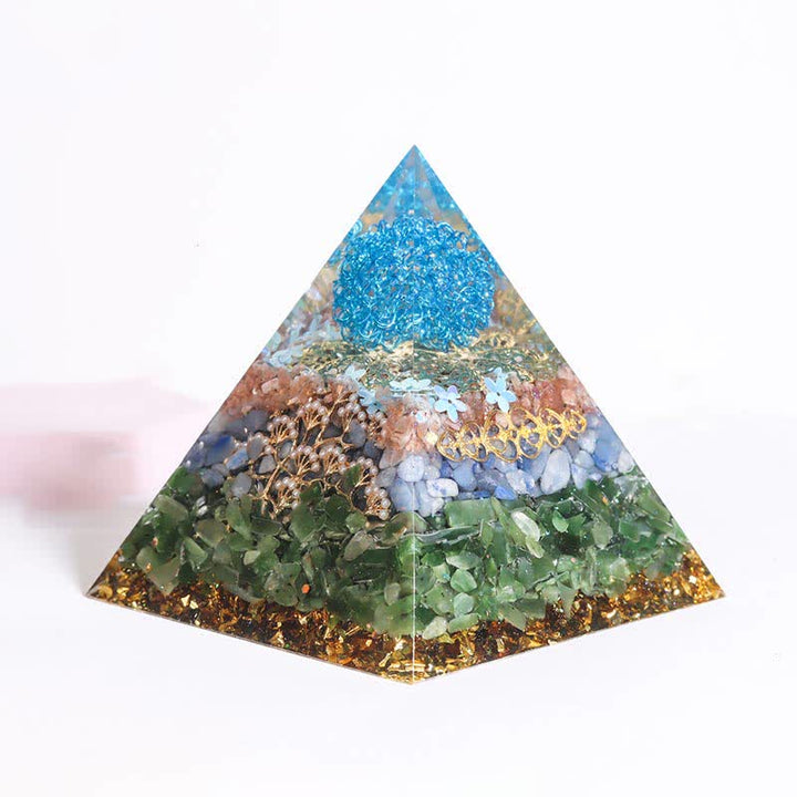 Olivenorma Piramide Orgonica Collettore di Energia Fatto a Mano da 12 cm