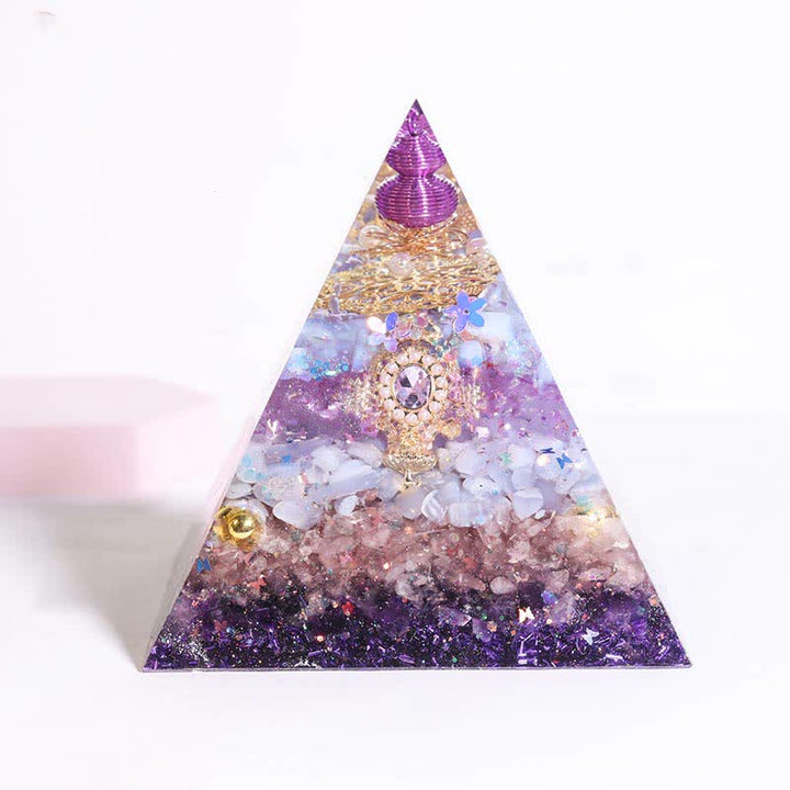 Olivenorma Piramide Orgonica Collettore di Energia Fatto a Mano da 12 cm