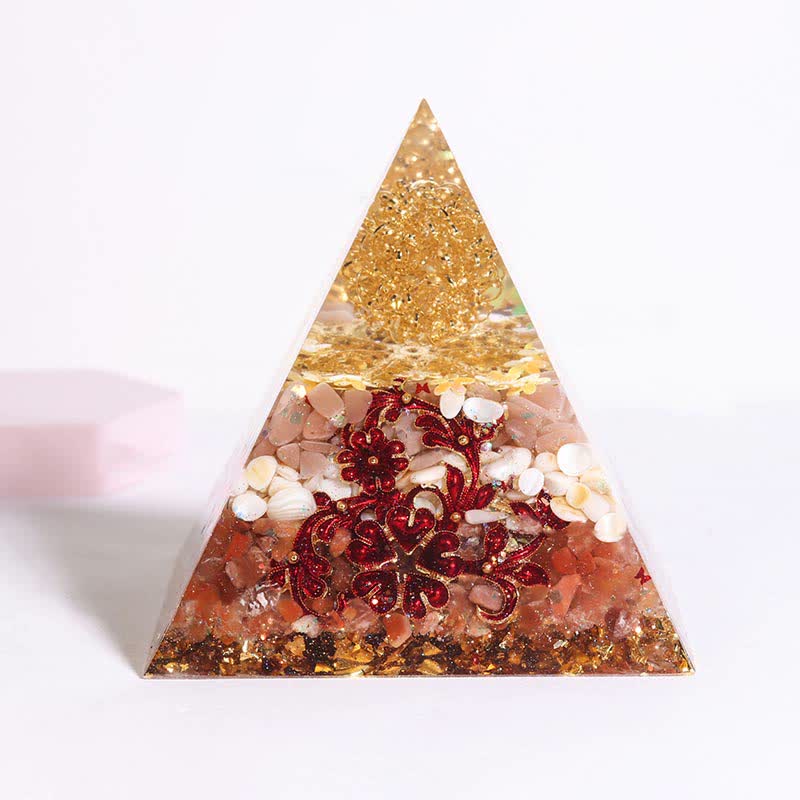 Olivenorma Piramide Orgonica Collettore di Energia Fatto a Mano da 12 cm