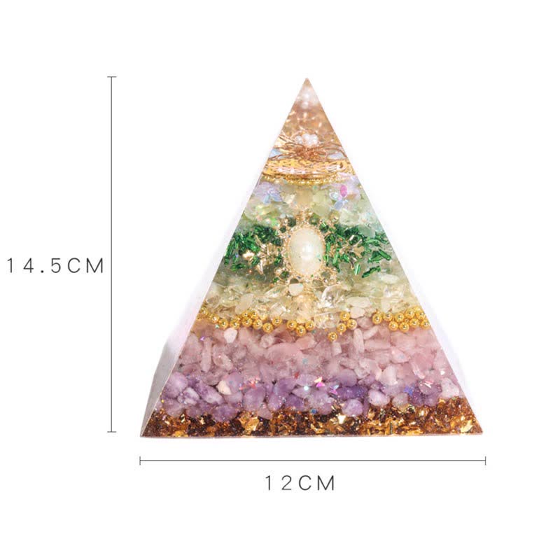 Olivenorma Piramide Orgonica Collettore di Energia Fatto a Mano da 12 cm
