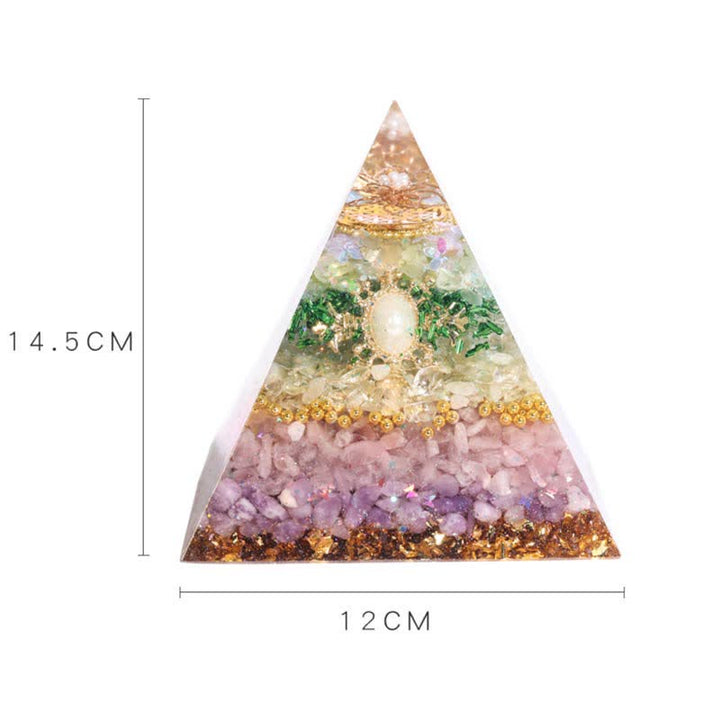 Olivenorma Piramide Orgonica Collettore di Energia Fatto a Mano da 12 cm