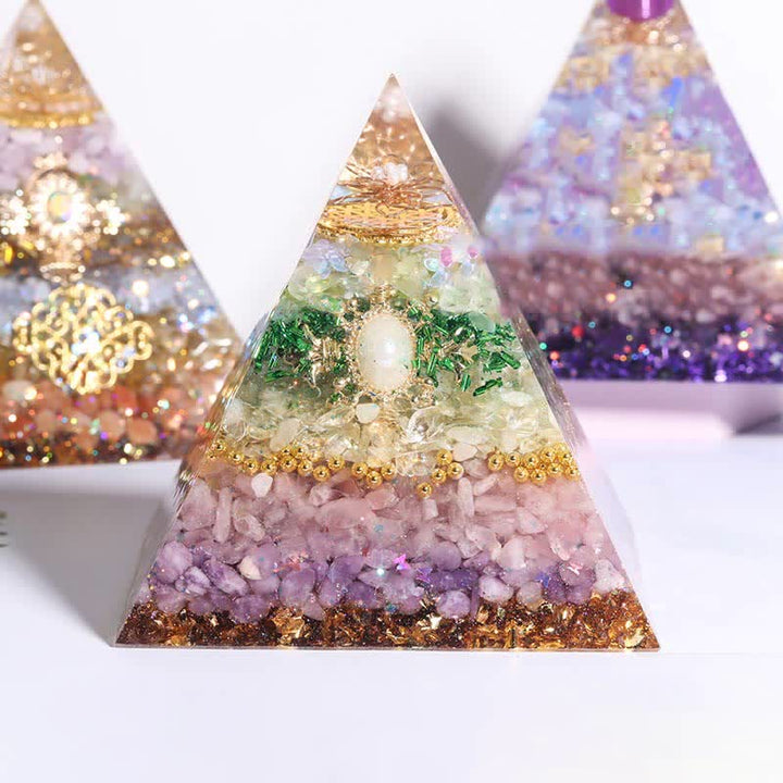 Olivenorma Piramide Orgonica Collettore di Energia Fatto a Mano da 12 cm