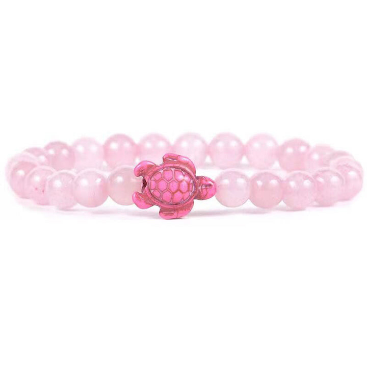 Olivenorma "Sense of Flow" - Bracciale semplice in pietra naturale con tartaruga turchese 
