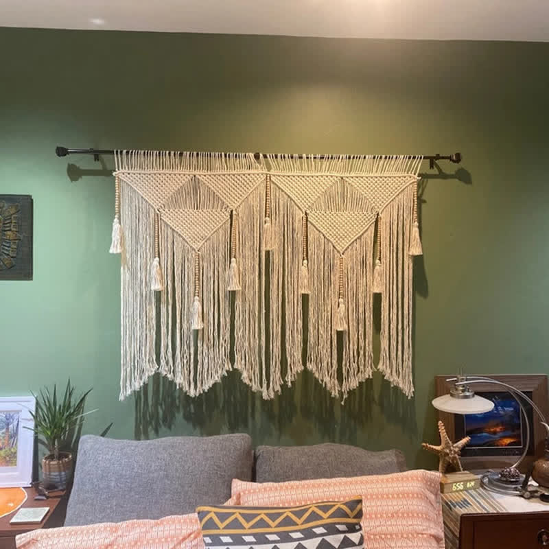 Olivenorma Boho Tapestry Grande decorazione da parete in macramè - image 9
