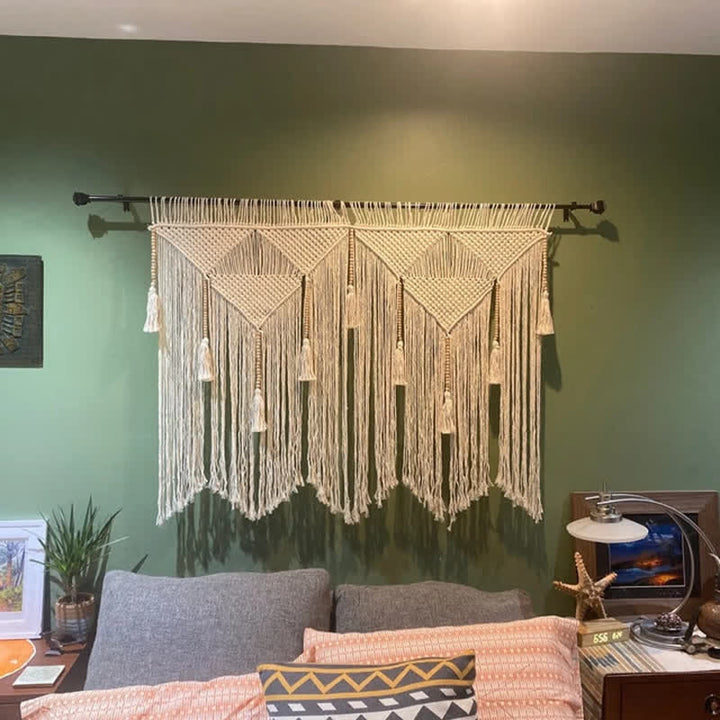 Olivenorma Boho Tapestry Grande decorazione da parete in macramè - image 9