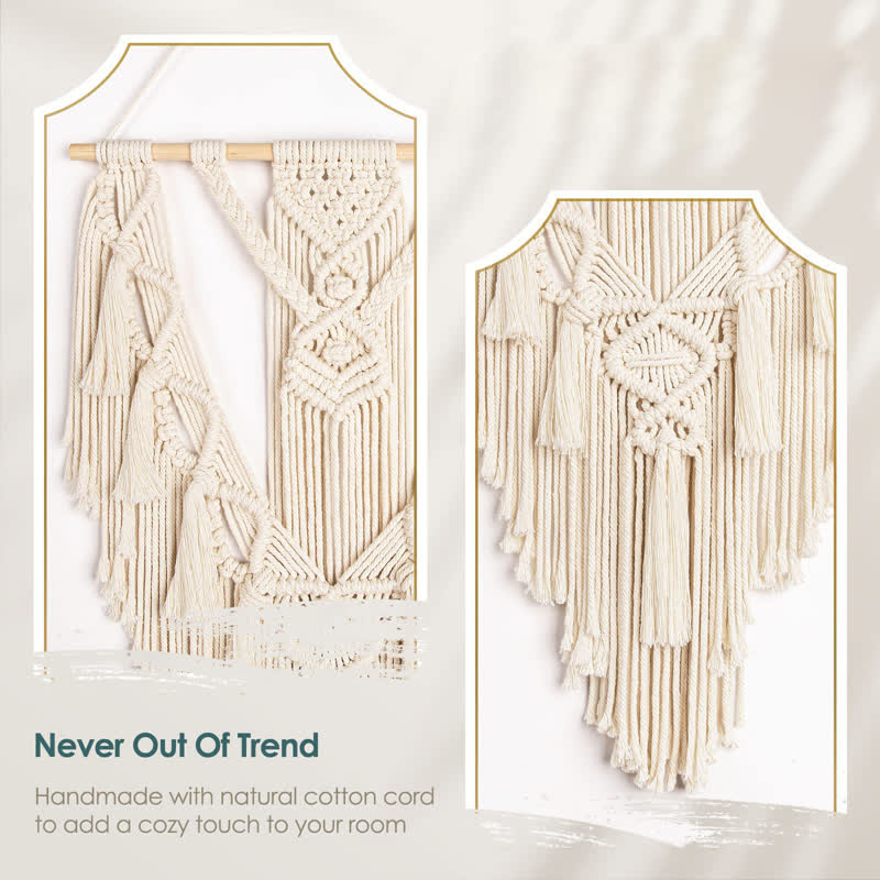 Olivenorma Macrame Boho Weave Decorazione da parete
