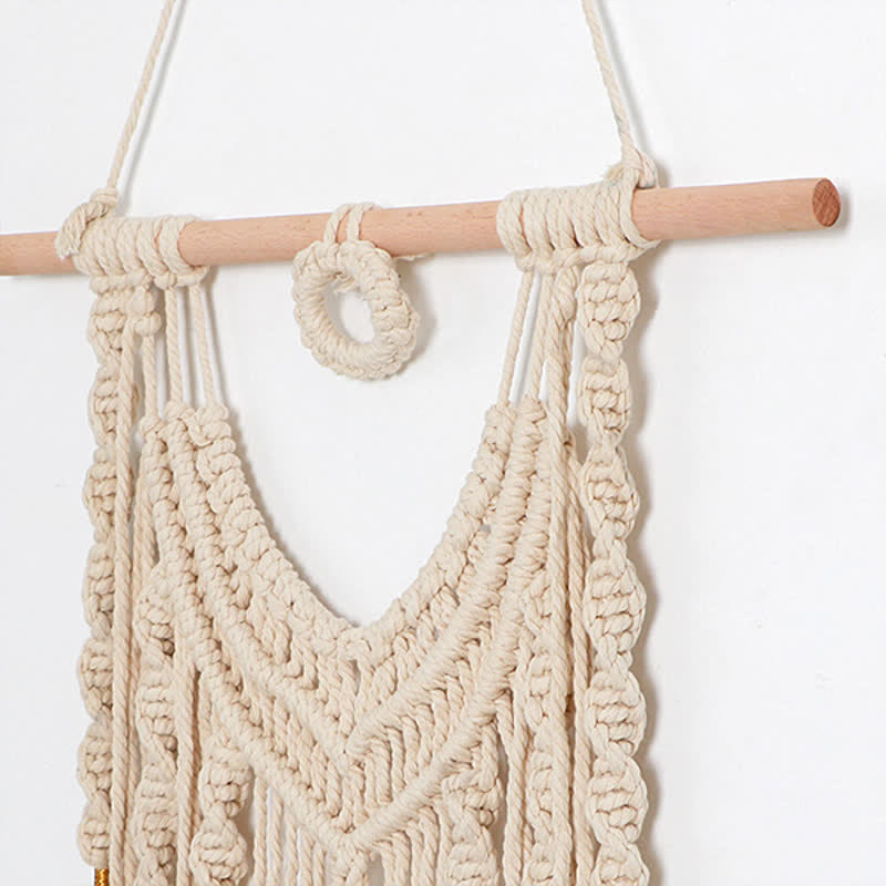Olivenorma Macrame Verde Beige Arazzo Tessuto Appeso Decorazione da Parete 