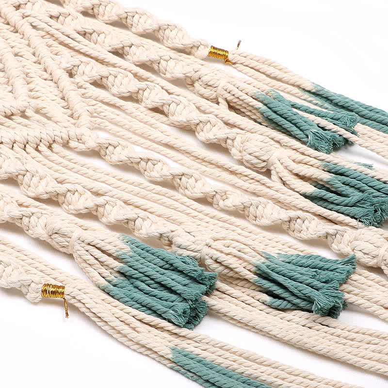 Olivenorma Macrame Verde Beige Arazzo Tessuto Appeso Decorazione da Parete 