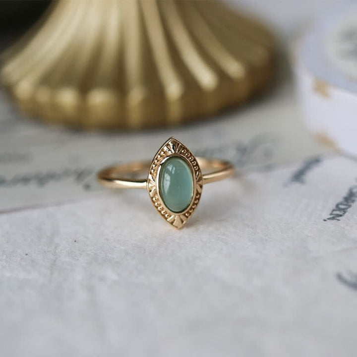 Anello regolabile ovale in pizzo di peridoto naturale Olivenorma