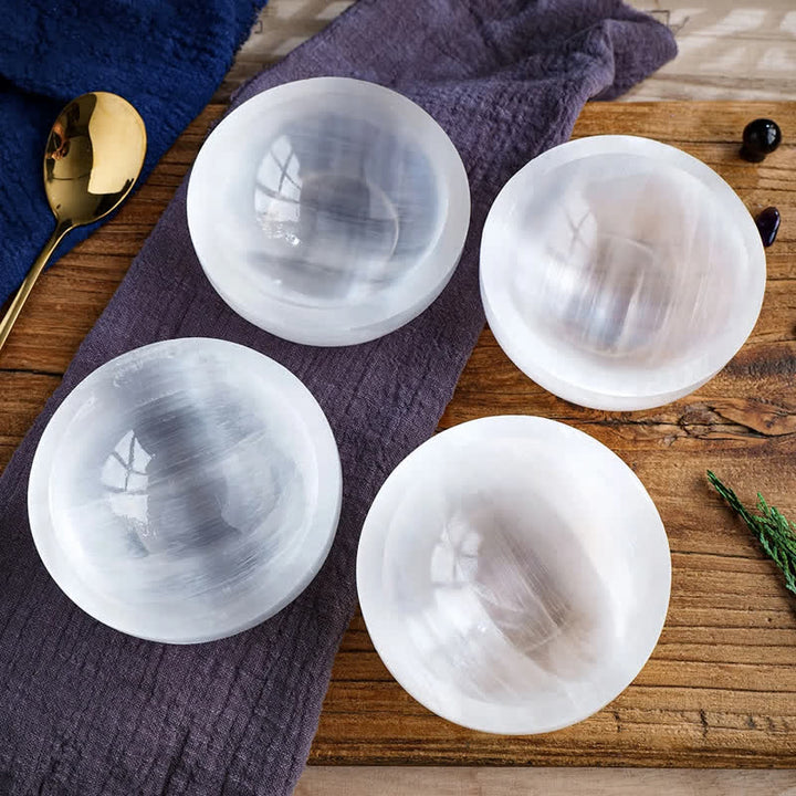 Ciotola di cristallo di quarzo gesso Olivenorma