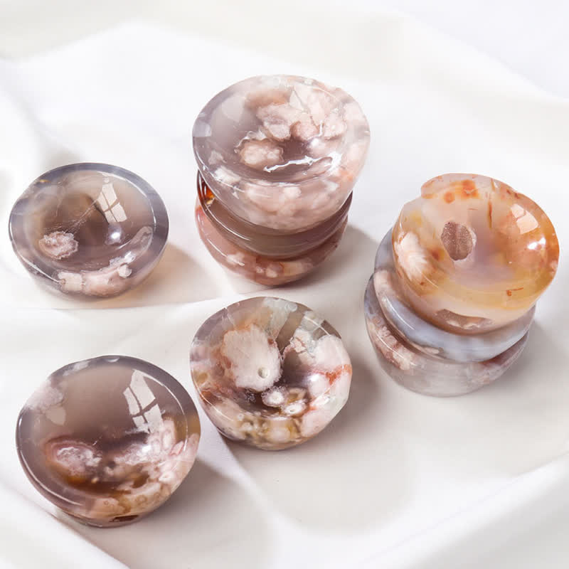 Ciotola di cristallo sardonico in agata e fiori di ciliegio Olivenorma - image 7