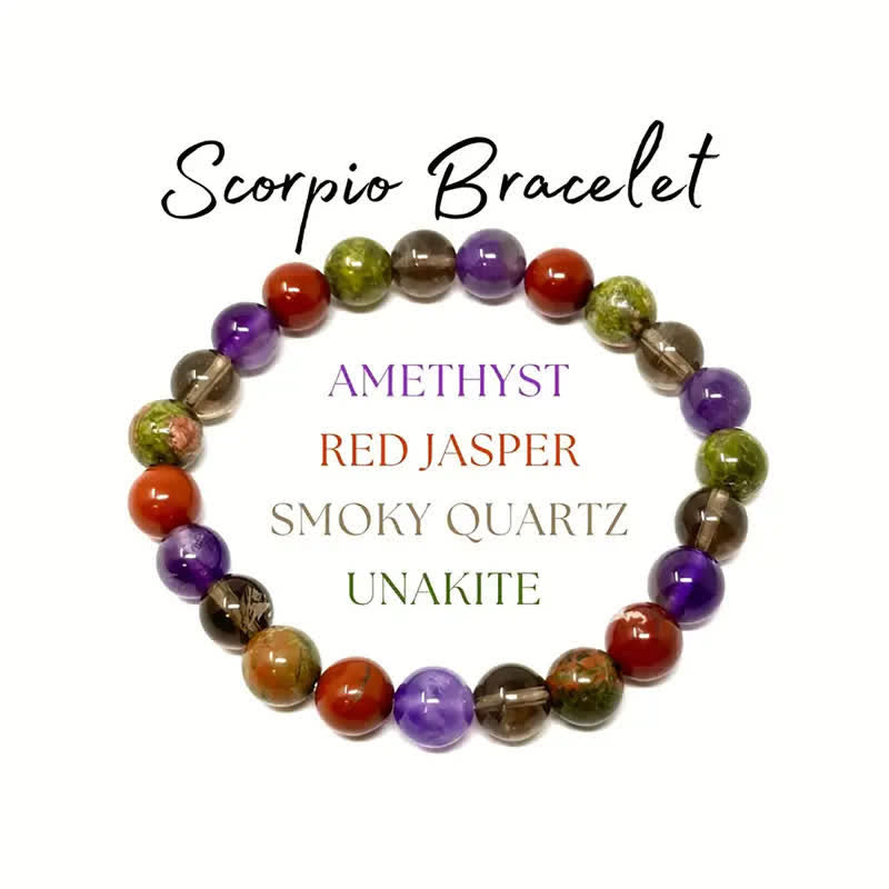 Olivenorma 1 pz Braccialetto con segno zodiacale in pietra naturale fatto a mano con perline 