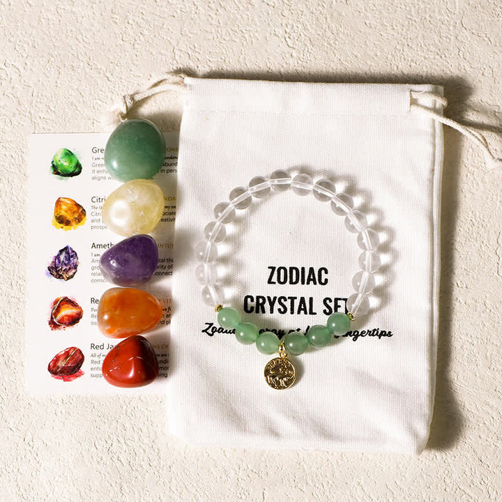 Olivenorma Bracciale Zodiaco in Pietra Lucidata Irregolare