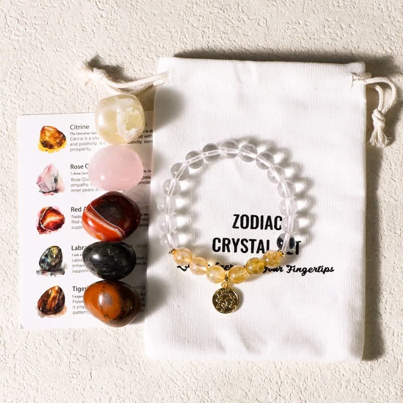Olivenorma Bracciale Zodiaco in Pietra Lucidata Irregolare
