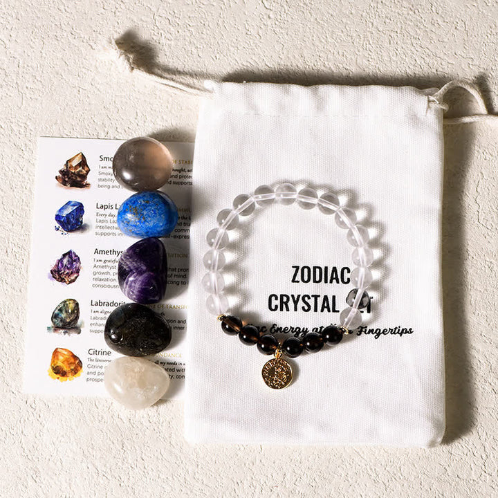 Olivenorma Bracciale Zodiaco in Pietra Lucidata Irregolare