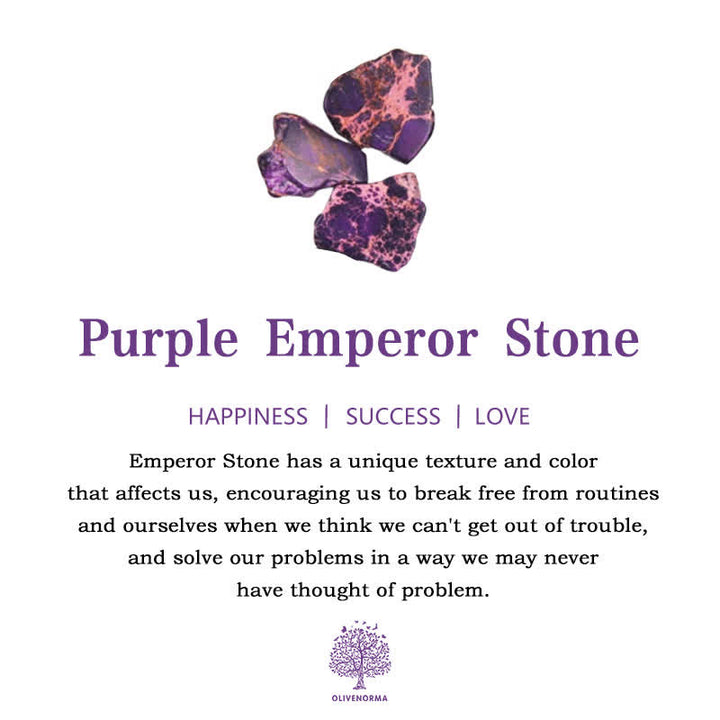 Braccialetto di perline in pietra viola con occhio di tigre blu Olivenorma 