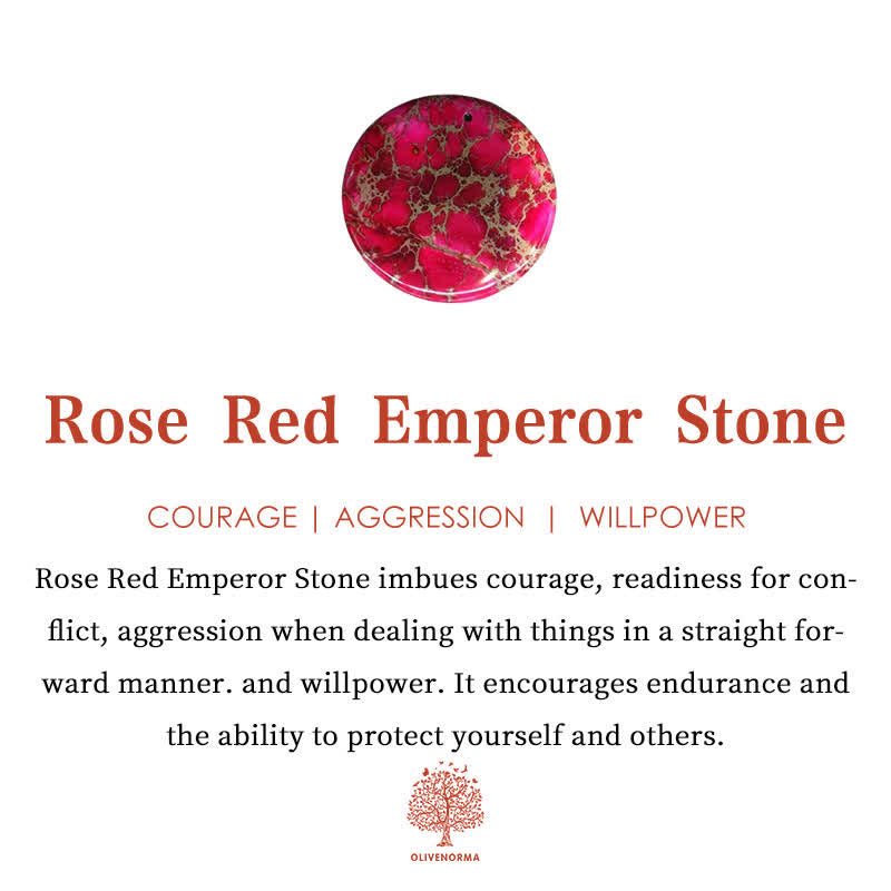 Braccialetto di perline a forma di cuore in pietra naturale dell'imperatore Olivenorma 