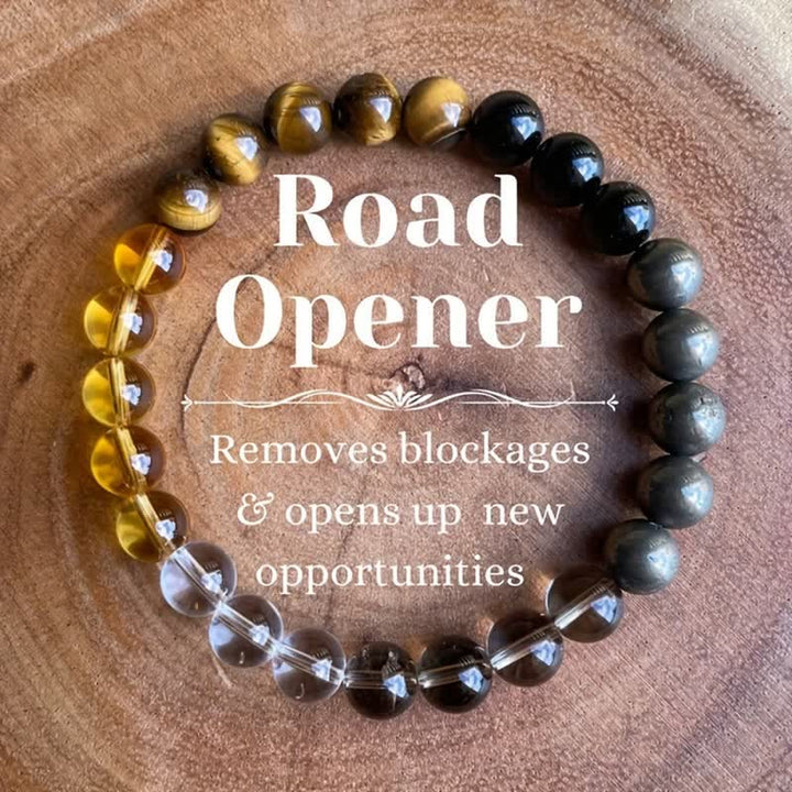 Bracciale in perline di pietra naturale Olivenorma "Road Opener" 