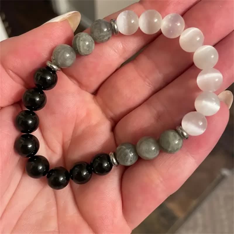 Bracciale in perline di pietra naturale "Protezione" Olivenorma 