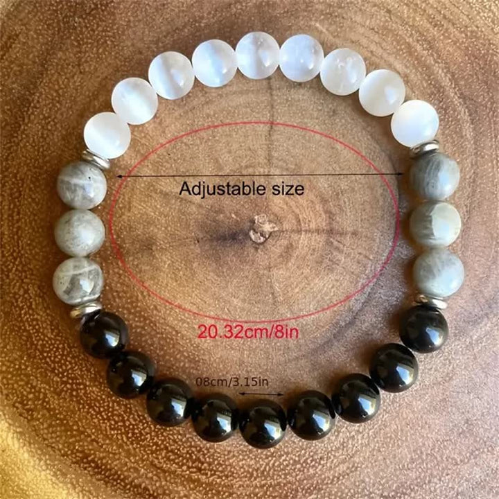 Bracciale in perline di pietra naturale "Protezione" Olivenorma 