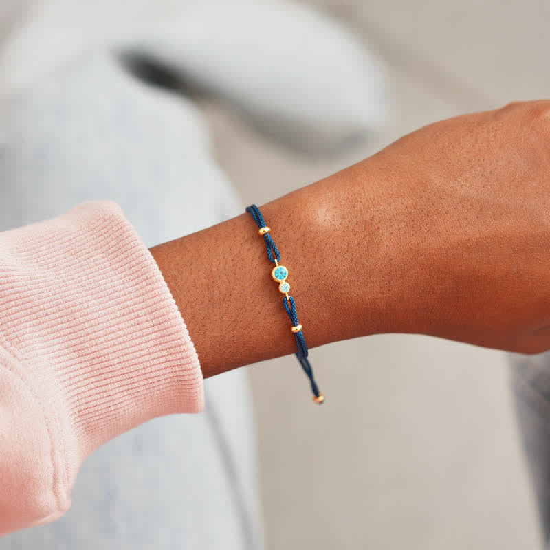 Olivenorma Braccialetto regalo personalizzato con 2-7 pietre portafortuna e castone - image 11