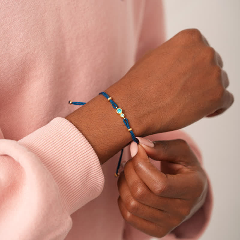 Olivenorma Braccialetto regalo personalizzato con 2-7 pietre portafortuna e castone - image 13