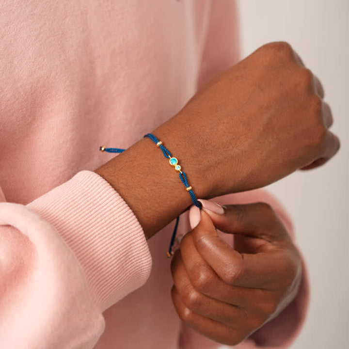 Olivenorma Braccialetto regalo personalizzato con 2-7 pietre portafortuna e castone - image 13