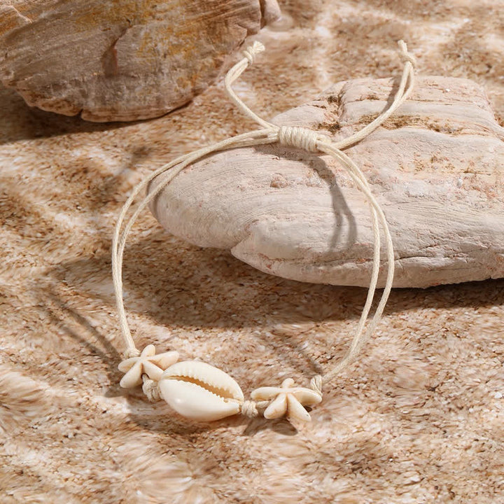 Olivenorma Bracciale da spiaggia con ciondolo a forma di tartaruga e stella marina turchese bianco - image 2