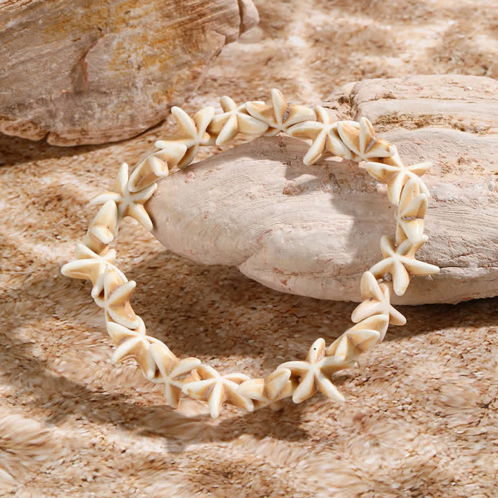 Olivenorma Bracciale da spiaggia con ciondolo a forma di tartaruga e stella marina turchese bianco - image 26