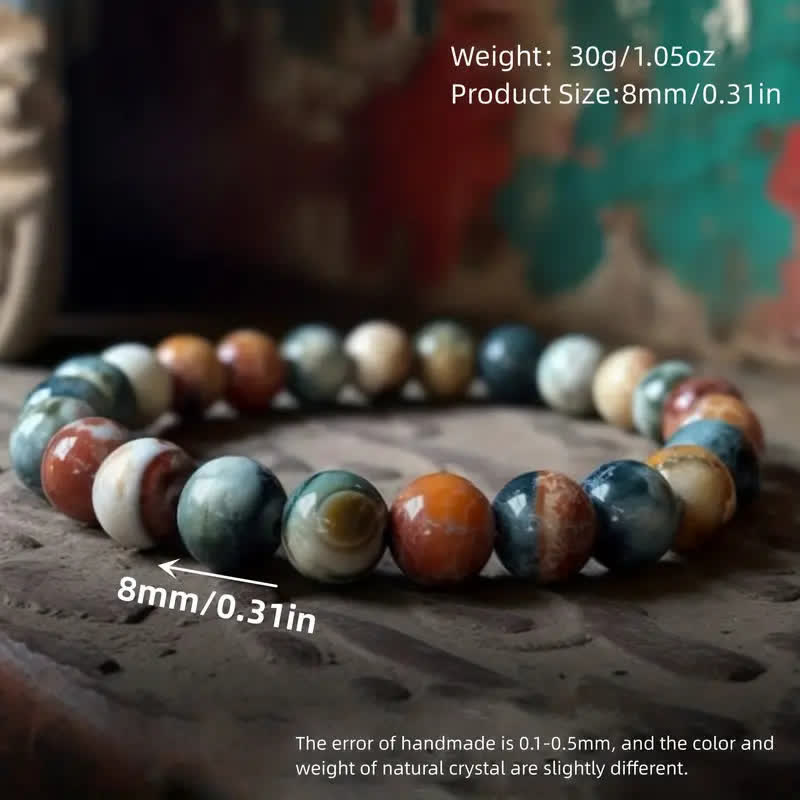 Bracciale Olivenorma in perline di agata indiana da 8 mm