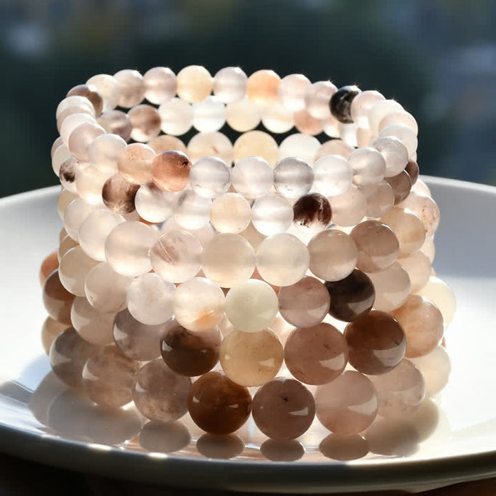 Bracciale Olivenorma con perline di lepidolite da 6-10 mm 