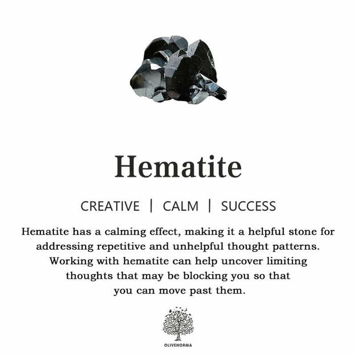 Bracciale Olivenorma con perline di ematite, avventurina verde, ametista e citrino 