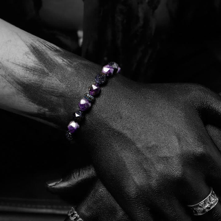 Bracciale Olivenorma "Mysteries" con perline di ametista naturale 