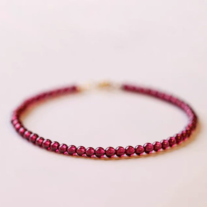 Amore eterno - Bracciale con pietra preziosa granata 