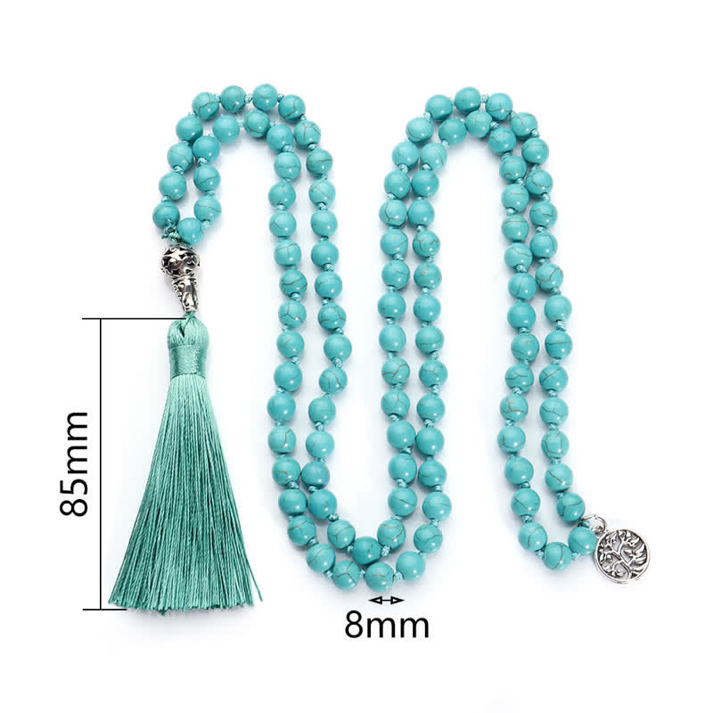 Olivenorma 108 perline Mala turco Collana Albero della vita 