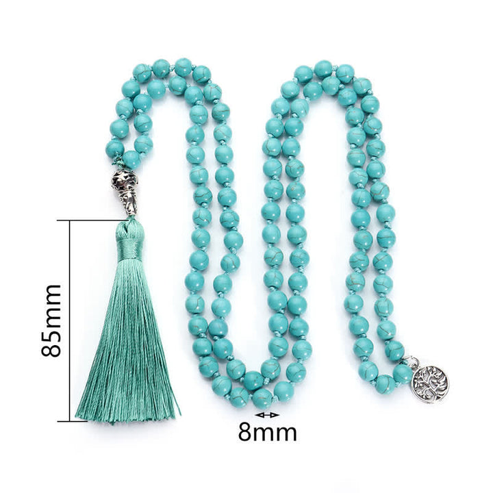Olivenorma 108 perline Mala turco Collana Albero della vita 