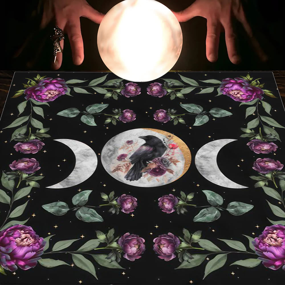 Olivenorma Astrologia Fiori Luna e Sole Panno Tarocchi Tovaglia