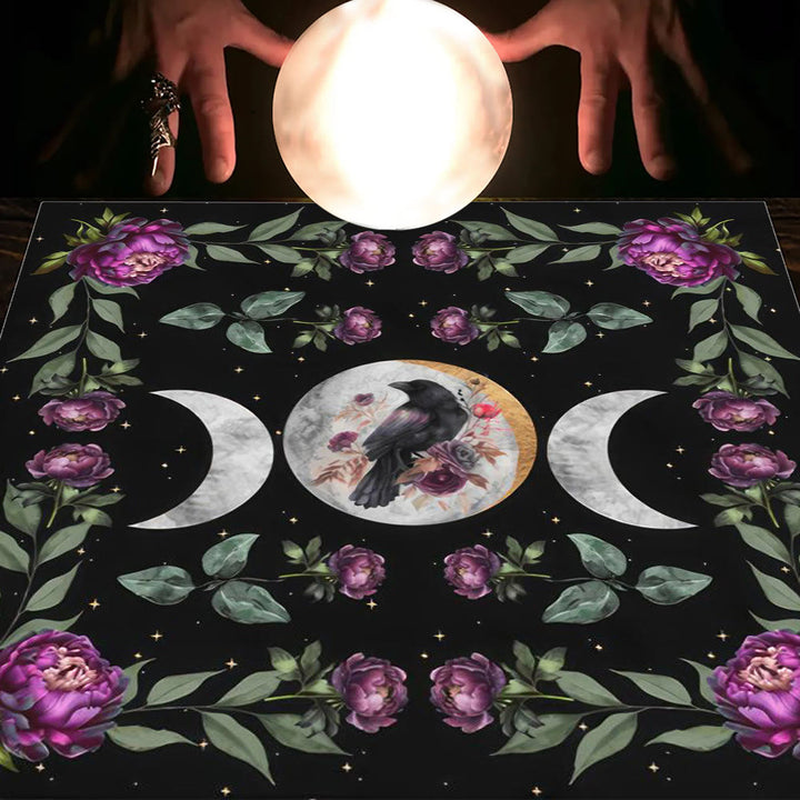 Olivenorma Astrologia Fiori Luna e Sole Panno Tarocchi Tovaglia