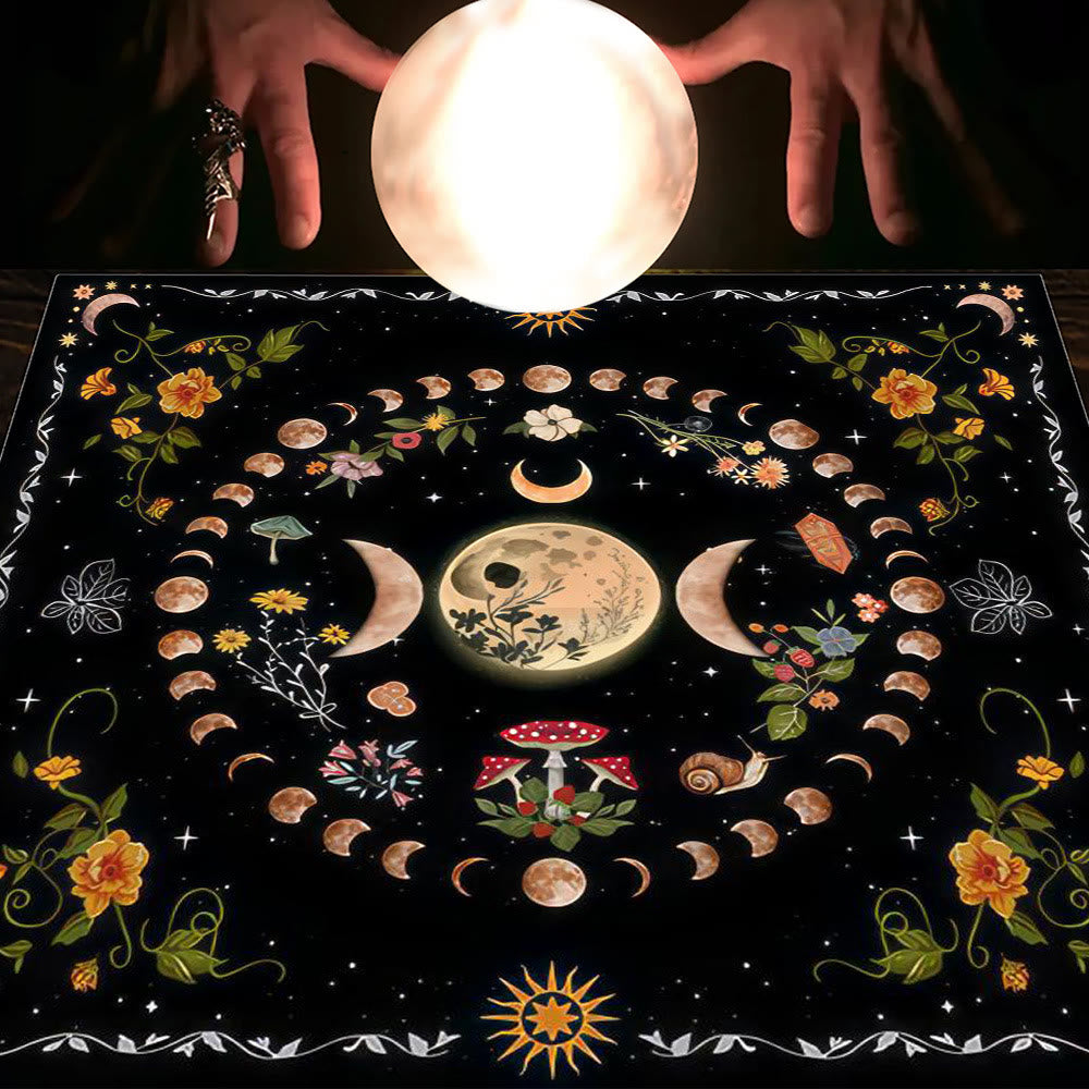 Olivenorma Astrologia Fiori Luna e Sole Panno Tarocchi Tovaglia