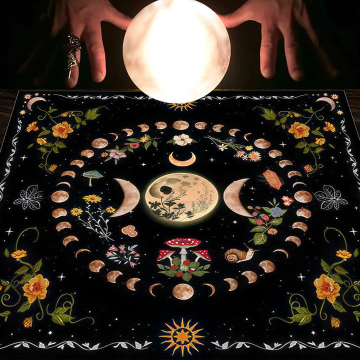 Olivenorma Astrologia Fiori Luna e Sole Panno Tarocchi Tovaglia