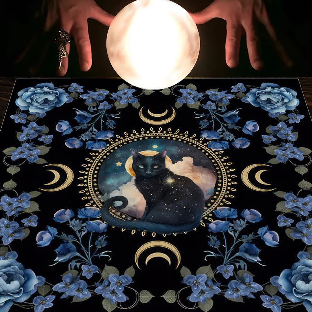 Olivenorma Astrologia Fiori Luna e Sole Panno Tarocchi Tovaglia