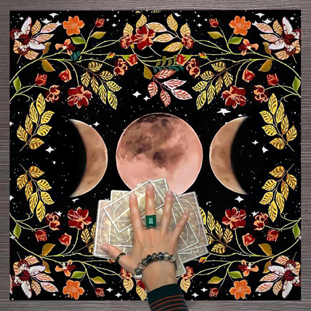 Olivenorma Astrologia Fiori Luna e Sole Panno Tarocchi Tovaglia