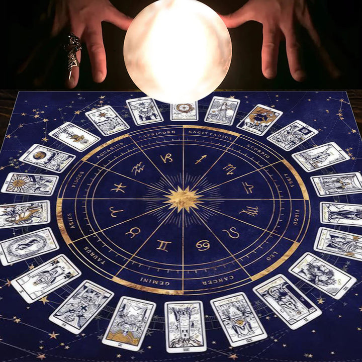 Olivenorma Astrologia Fiori Luna e Sole Panno Tarocchi Tovaglia