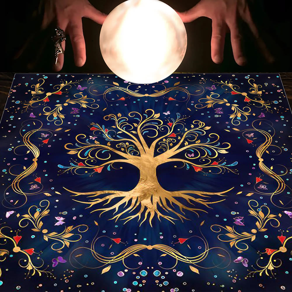 Olivenorma Astrologia Fiori Luna e Sole Panno Tarocchi Tovaglia