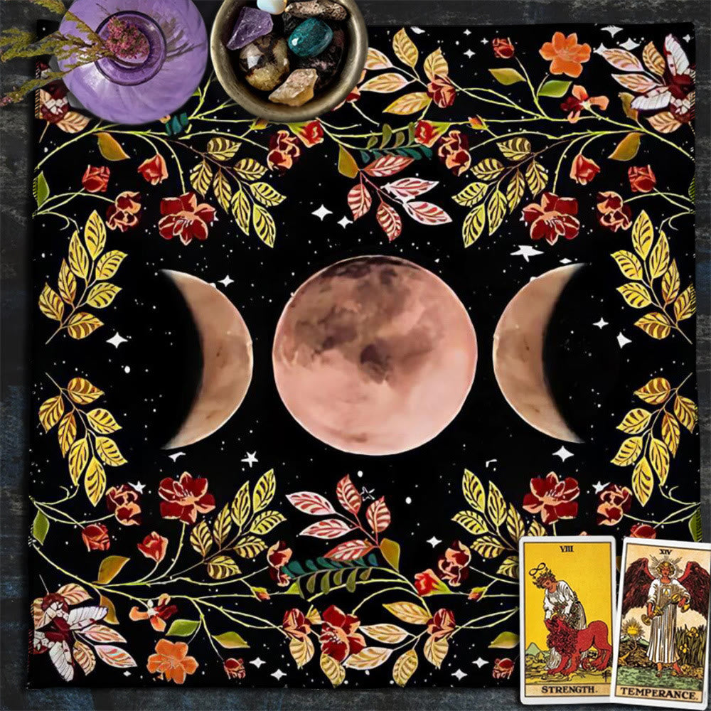 Olivenorma Astrologia Fiori Luna e Sole Panno Tarocchi Tovaglia