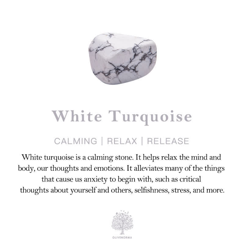 Olivenorma Bracciale con ciondolo a croce in pietra naturale da 6 mm 