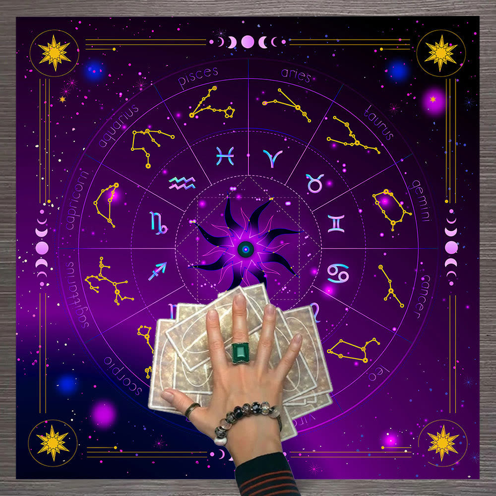 Tovaglia Olivenorma Mandala Fasi Lunari Divinazione Tarocchi 