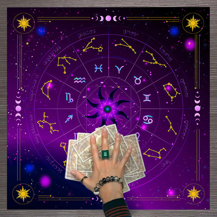 Tovaglia Olivenorma Mandala Fasi Lunari Divinazione Tarocchi 